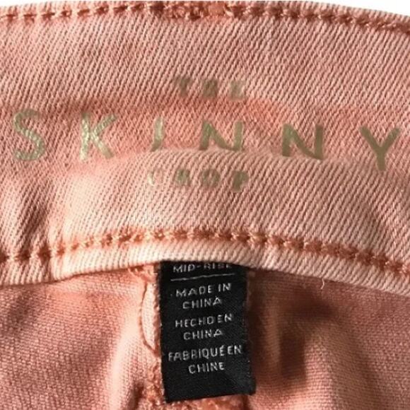 White House Black Market The Skinny Crop Coral Jeans – EUC Size 4 - Picture 5 of 6
